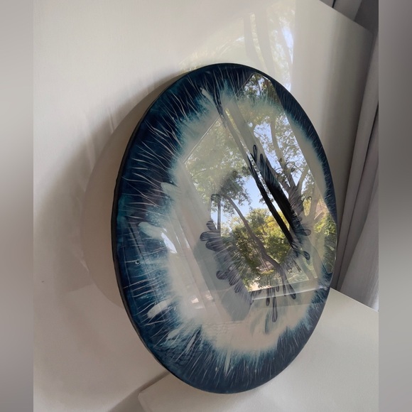 Acrylic & Epoxy Resin Eye Artwork on Wood – 19.5” Abstract Iris Wall Art - Picture 9 of 9